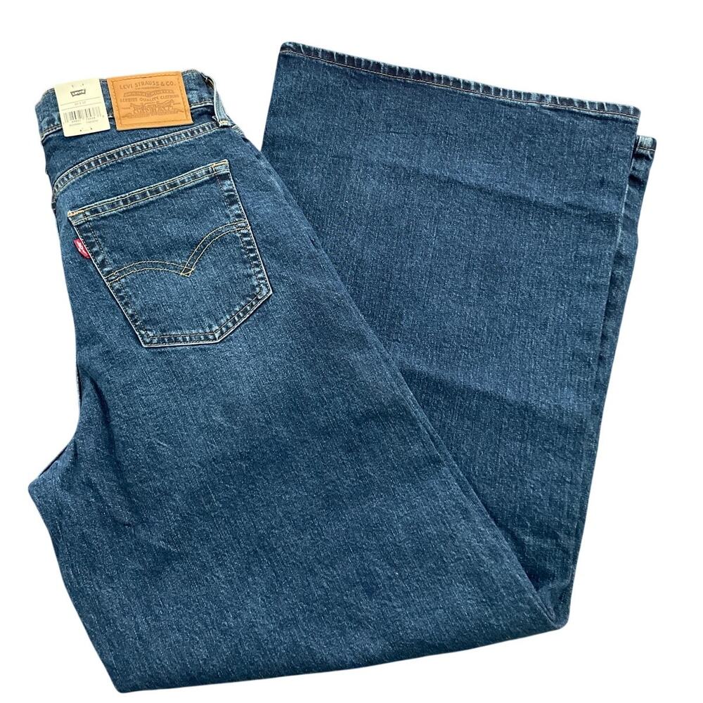 Levi's ® 728 Wide Leg High Rise Jeans 30x32 NWT Woodstock Dark Wash